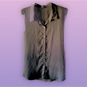 Sleeveless chiffon tank